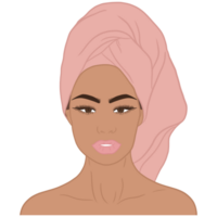 Woman With Hair Towel png