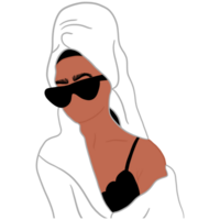 Woman With Hair Towel png