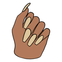 uma mulher mão e grandes manicure png