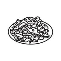 Outline Handdrawn Mexican cuisine illustration Line Art Cartoon vector