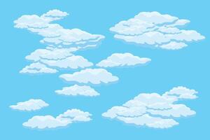 Cloud sky scene background vector simple cloud illustration template design