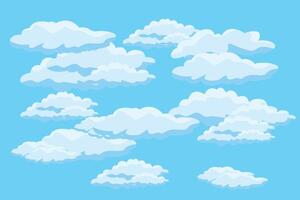 Cloud sky scene background vector simple cloud illustration template design