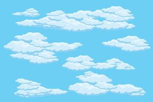 Cloud sky scene background vector simple cloud illustration template design