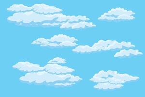 Cloud sky scene background vector simple cloud illustration template design