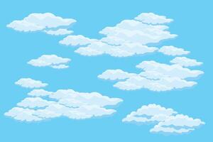 Cloud sky scene background vector simple cloud illustration template design