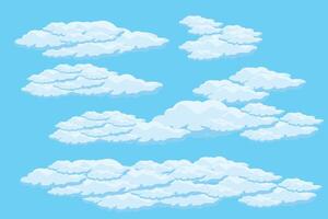 Cloud sky scene background vector simple cloud illustration template design