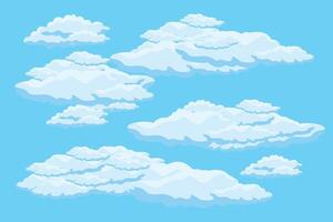 Cloud sky scene background vector simple cloud illustration template design