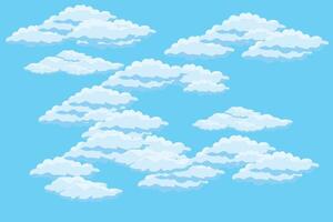 Cloud sky scene background vector simple cloud illustration template design