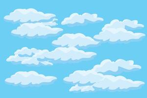 Cloud sky scene background vector simple cloud illustration template design