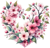 AI generated Romantic Floral Wreath png