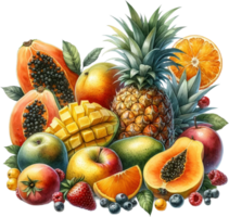 AI generated Tropical Fruit Feast png