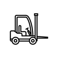 forklift icon vector in line style