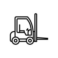 forklift icon vector in line style