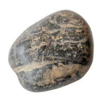 AI generated A close-up view of a rock with a distinct black and white pattern on its surface, displaying a unique and visually appealing natural design. png