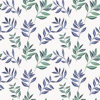 Creative simple artistic leaves branches seamless pattern on a light background. Gently tiny leaf stems botanical motifs scattered randomly. Bright retro foliage printing. Vector drawn illustration.