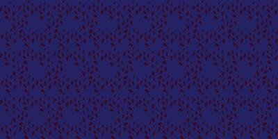 Dark blue seamless pattern with abstract rhombus, zigzag in a textured polka dots. Vector hand drawn sketch shape. Creative simple random dot, spots, drops background. Design for fashion, textile