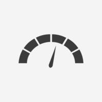 Speedometer icon vector. car speed, speed indicator symbol sign vector