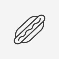 Hotdog icon. hot dog, menu, food, street food, fast food, sausage symbol vector