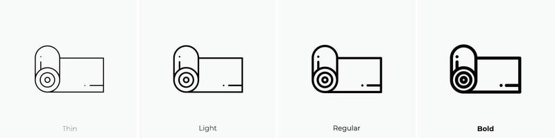 estera icono. delgado, luz, regular y negrita estilo diseño aislado en blanco antecedentes vector