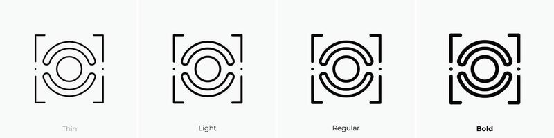 metering icon. Thin, Light, Regular And Bold style design isolated on white background vector