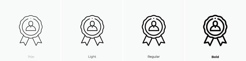 membership icon. Thin, Light, Regular And Bold style design isolated on white background vector