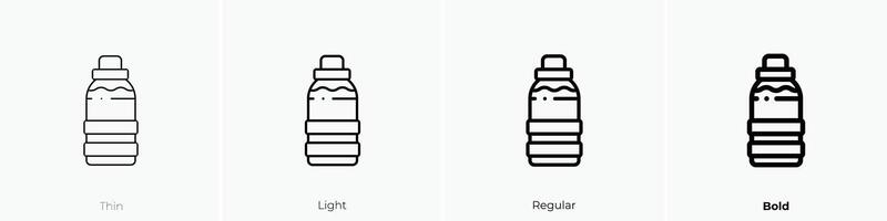 mineral water icon. Thin, Light, Regular And Bold style design isolated on white background vector