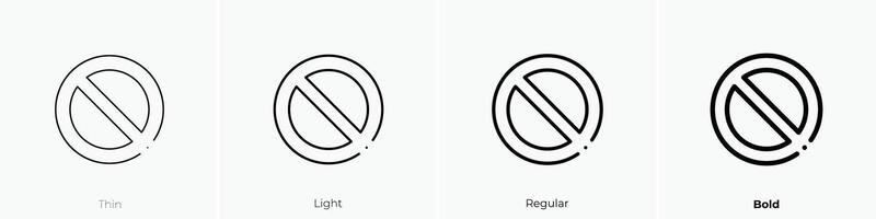 no waiting icon. Thin, Light, Regular And Bold style design isolated on white background vector