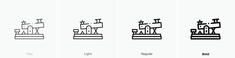 morse code icon. Thin, Light, Regular And Bold style design isolated on white background vector