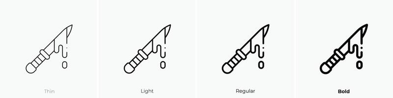 murder icon. Thin, Light, Regular And Bold style design isolated on white background vector