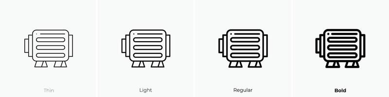 motor icon. Thin, Light, Regular And Bold style design isolated on white background vector