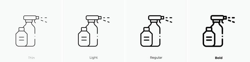 numb spray icon. Thin, Light, Regular And Bold style design isolated on white background vector