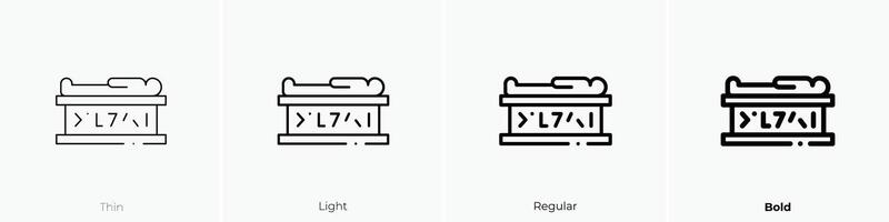 mummy icon. Thin, Light, Regular And Bold style design isolated on white background vector