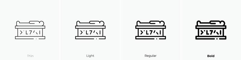 momia icono. delgado, luz, regular y negrita estilo diseño aislado en blanco antecedentes vector