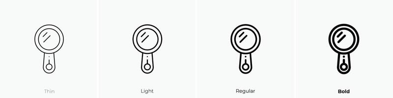 mirror icon. Thin, Light, Regular And Bold style design isolated on white background vector