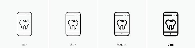 medical app icon. Thin, Light, Regular And Bold style design isolated on white background vector