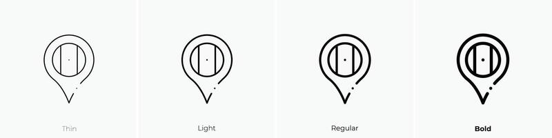 mexico icono. delgado, luz, regular y negrita estilo diseño aislado en blanco antecedentes vector