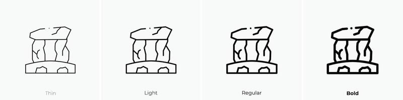 megalith icon. Thin, Light, Regular And Bold style design isolated on white background vector