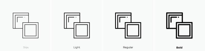 merge icon. Thin, Light, Regular And Bold style design isolated on white background vector