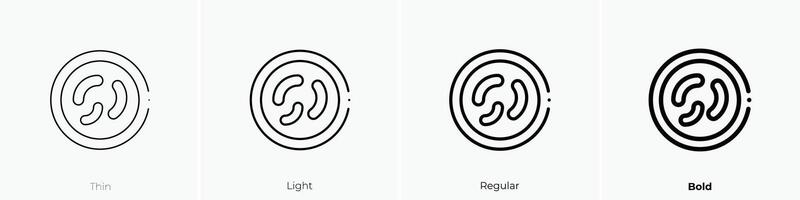 microbe icon. Thin, Light, Regular And Bold style design isolated on white background vector