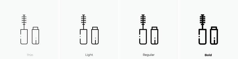 máscara icono. delgado, luz, regular y negrita estilo diseño aislado en blanco antecedentes vector