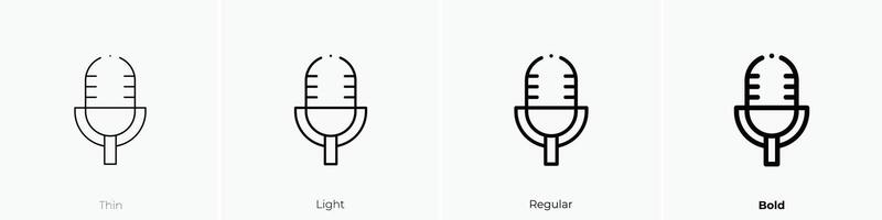 micro icono. delgado, luz, regular y negrita estilo diseño aislado en blanco antecedentes vector