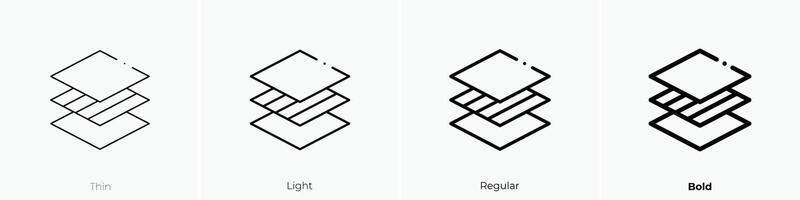 membrana icono. delgado, luz, regular y negrita estilo diseño aislado en blanco antecedentes vector