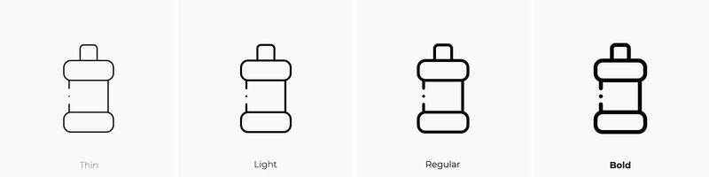 mouthwash icon. Thin, Light, Regular And Bold style design isolated on white background vector