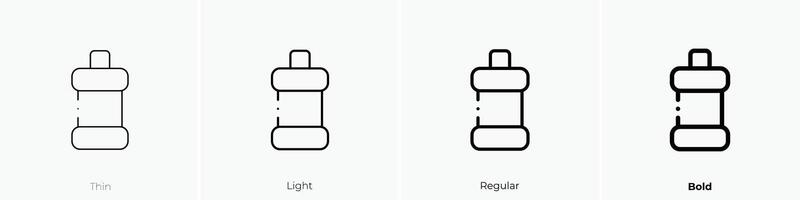 mouthwash icon. Thin, Light, Regular And Bold style design isolated on white background vector