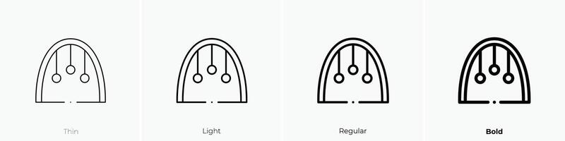 mono barras icono. delgado, luz, regular y negrita estilo diseño aislado en blanco antecedentes vector