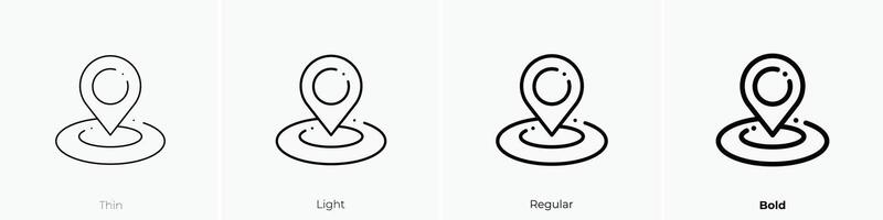 meeting point icon. Thin, Light, Regular And Bold style design isolated on white background vector
