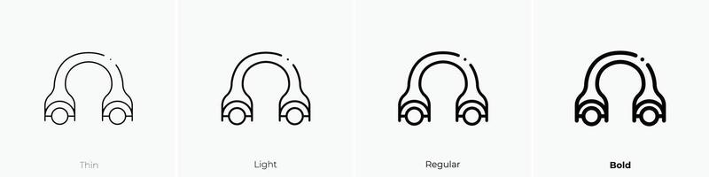 massager icon. Thin, Light, Regular And Bold style design isolated on white background vector