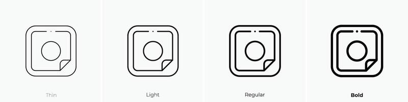 nicotine patch icon. Thin, Light, Regular And Bold style design isolated on white background vector