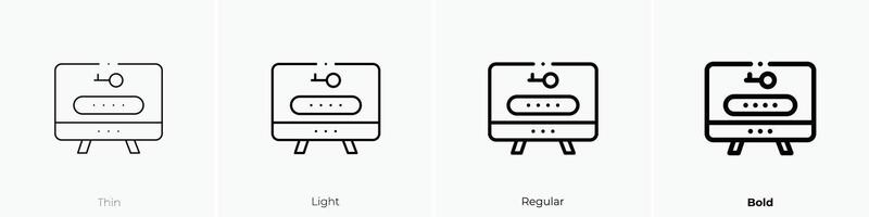 mi cuenta icono. delgado, luz, regular y negrita estilo diseño aislado en blanco antecedentes vector