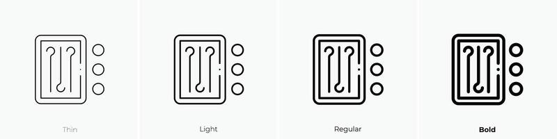 needles icon. Thin, Light, Regular And Bold style design isolated on white background vector